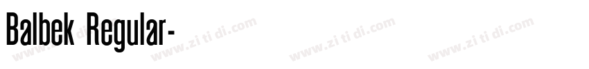 Balbek Regular字体转换